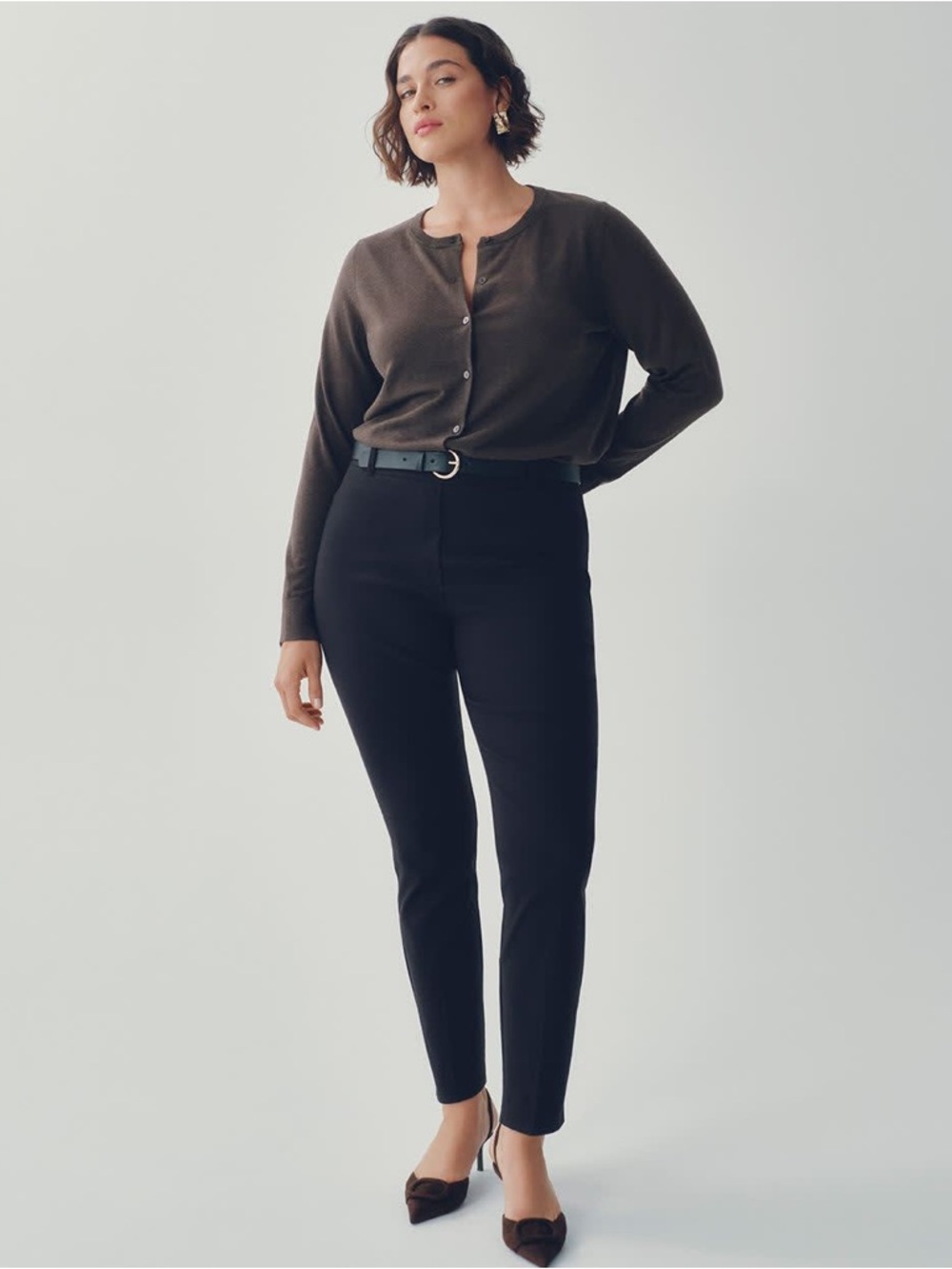 Reitman’s black stretch jersey pants